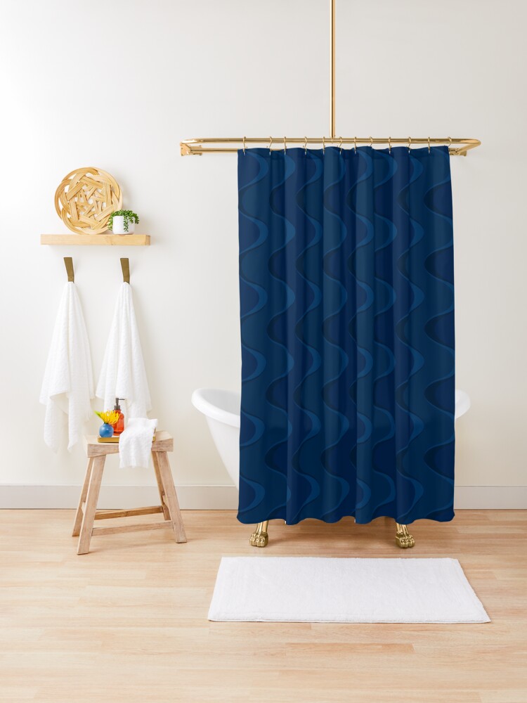 Midnight Tides Shower Curtain