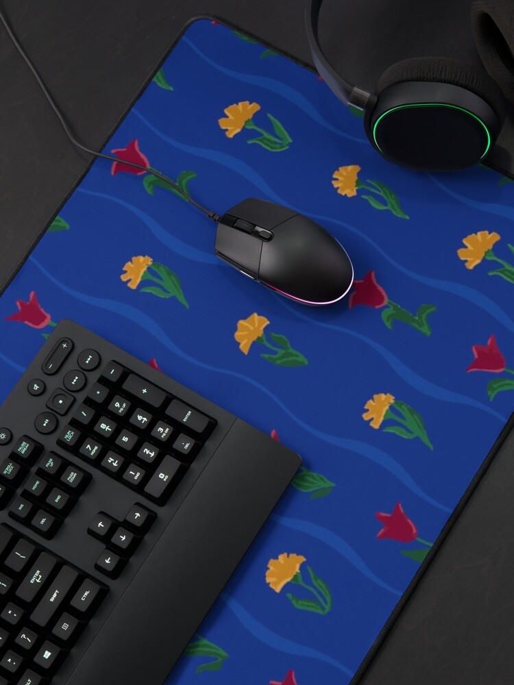 Indigo garden desk mat