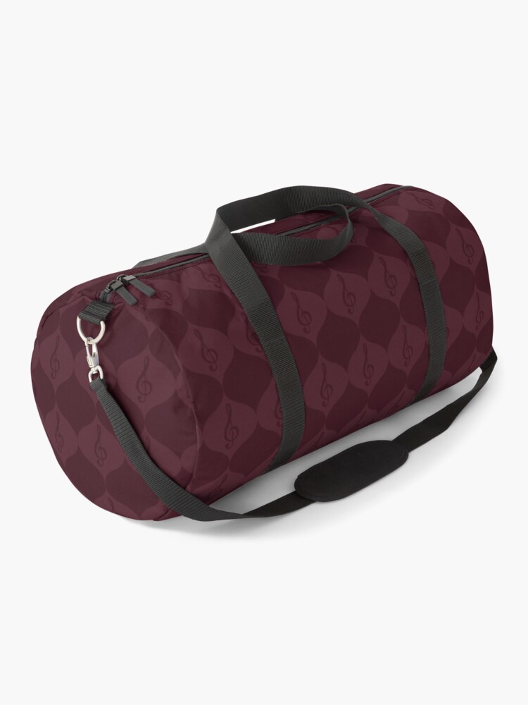 Burgundy melodies duffle bag