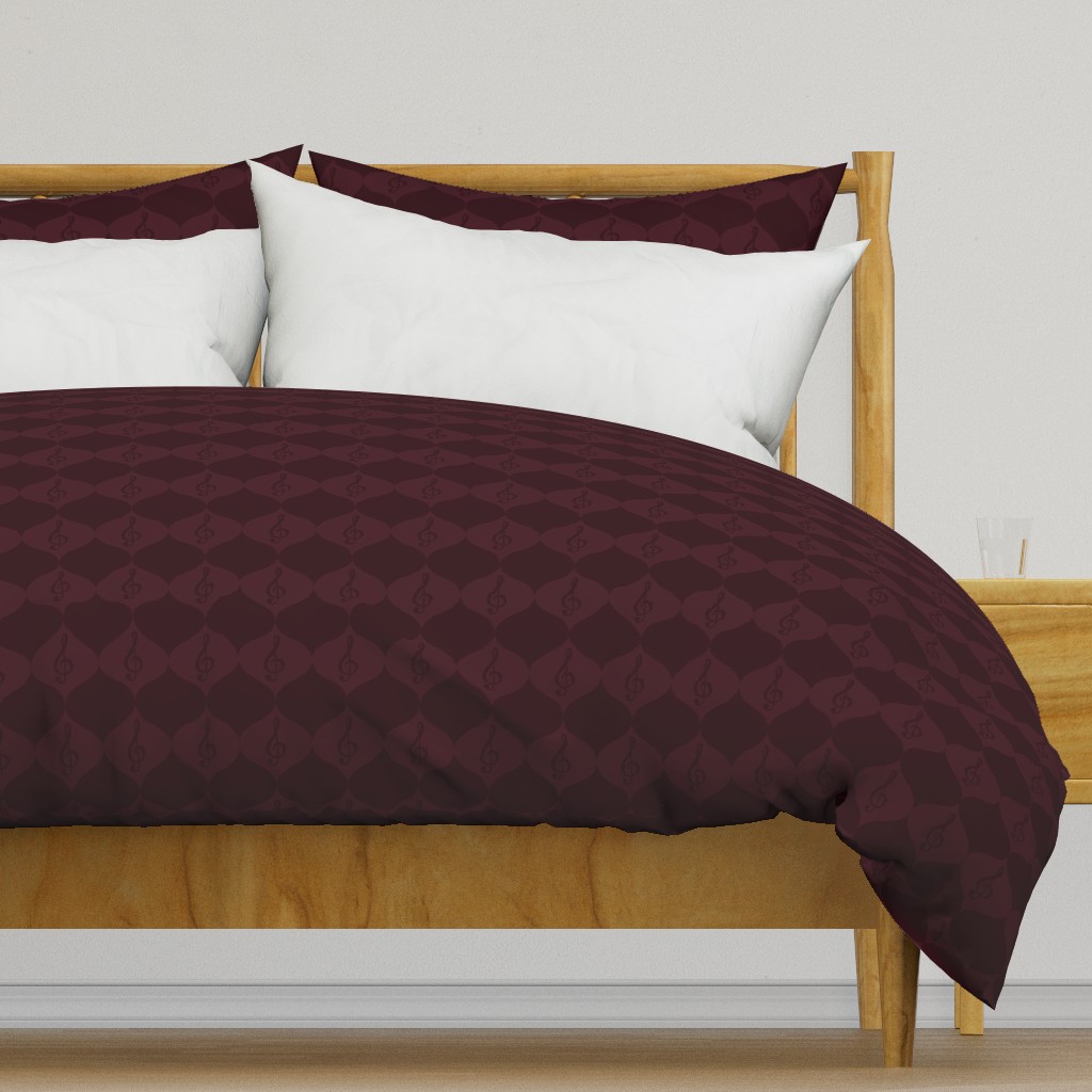 Burgundy Melodies Bedding