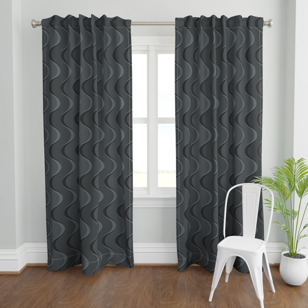 Silver Ribbons Curtains