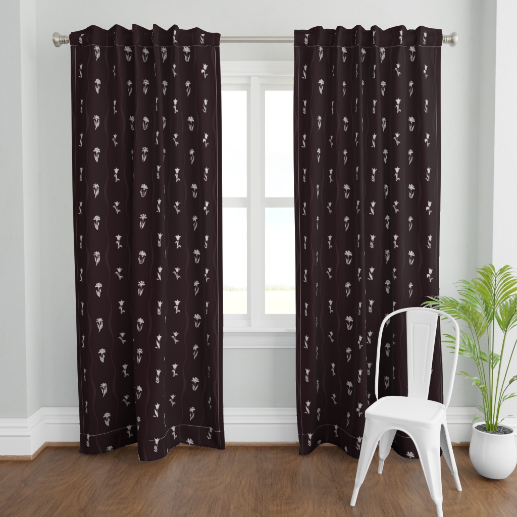 Chocolate Garden Curtains