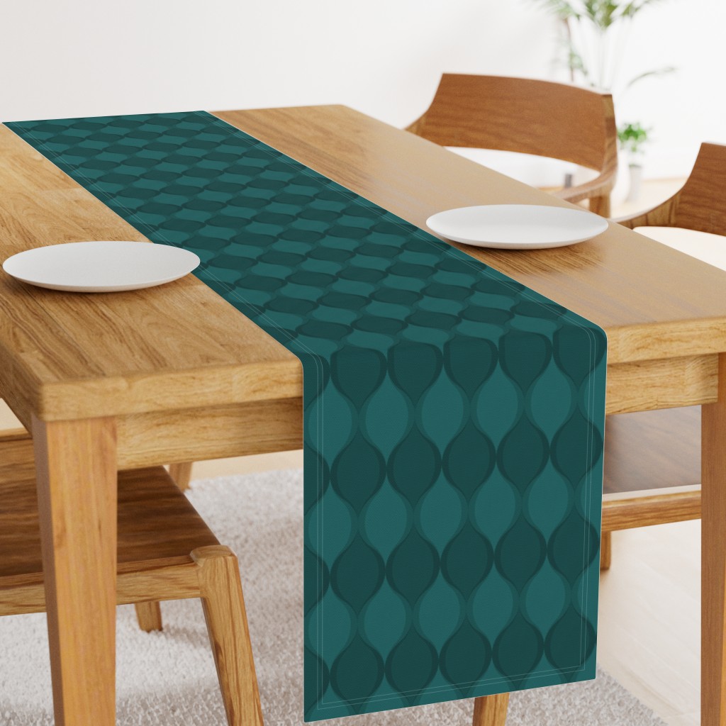 Petals of Teal Table runner