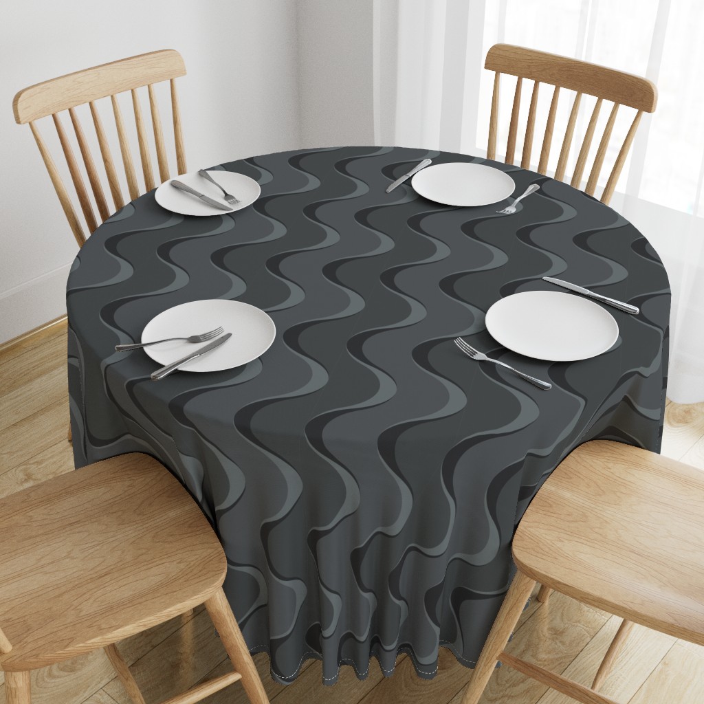 Silver Ribbons Tablecloth
