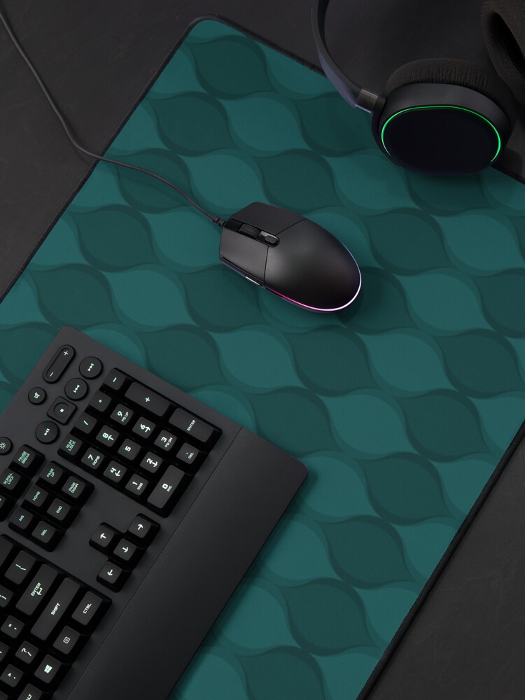 Petals of teal desk mat